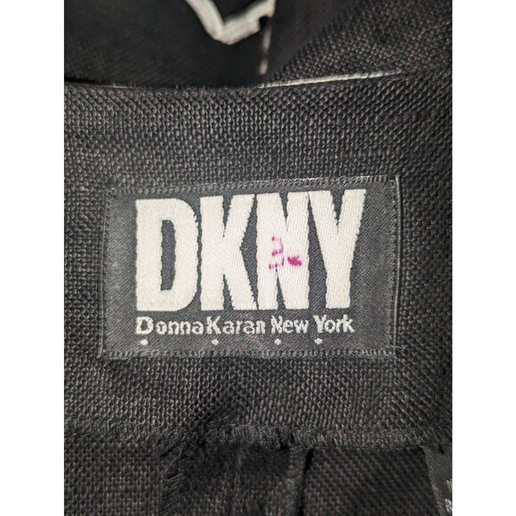 Vintage DKNY Boho Festival Boxy Cropped Beaded & Fringe Jacket 100% Linen Sz M - Picture 10 of 13